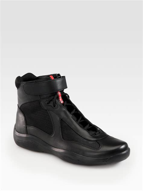 prada high top sneakers mens